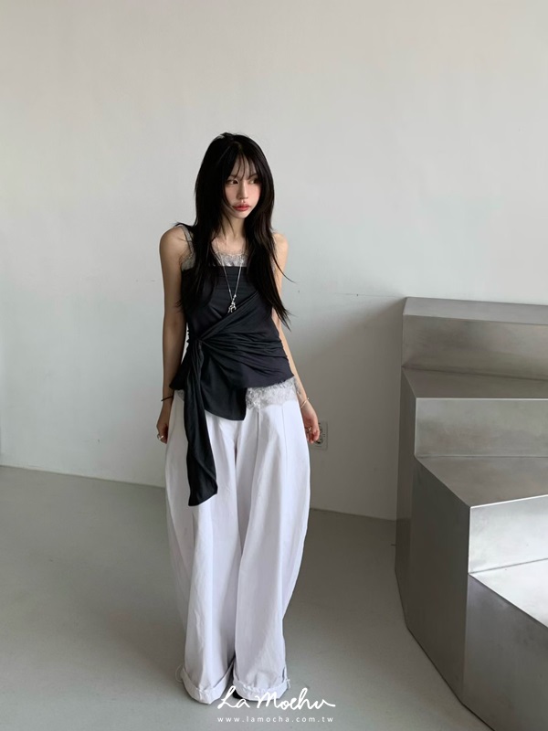 扭結彈性平口背心